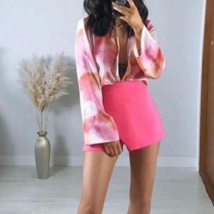 Zara pink asymmetrical skort